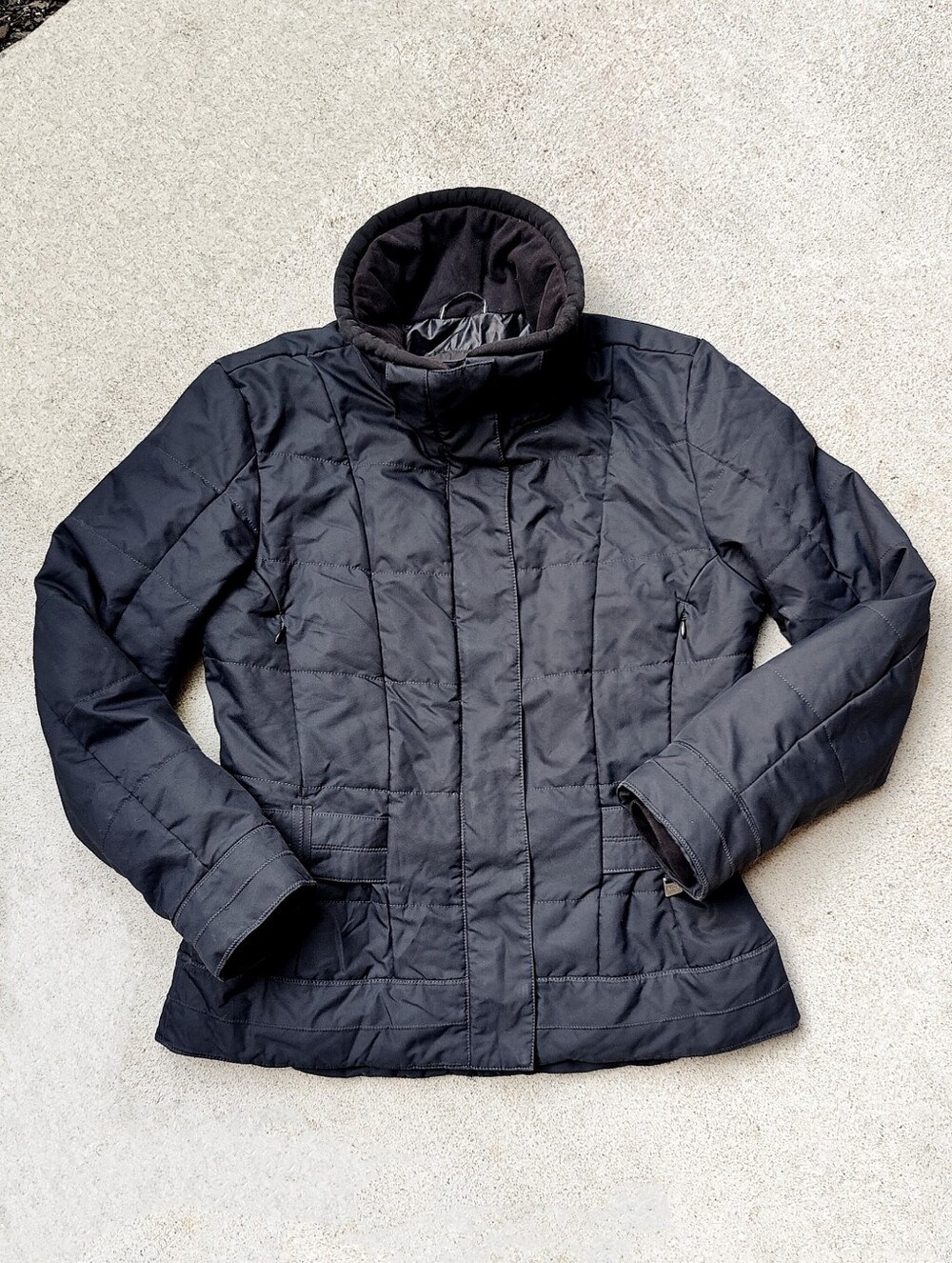 NILS Womens 8 Medium Black Belted Quilted Waterproof Insulated Puffer Jacket